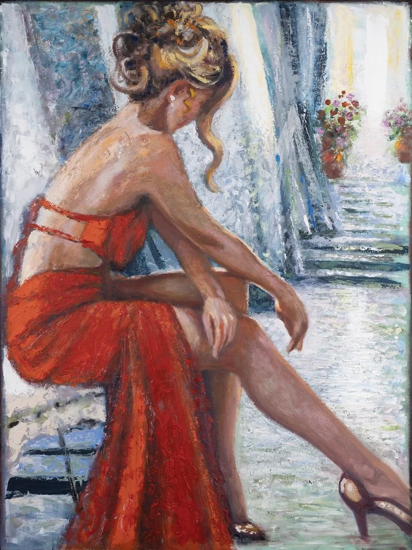 "Beautiful Afterthoughts", 30x40 inch, oil & encaustic