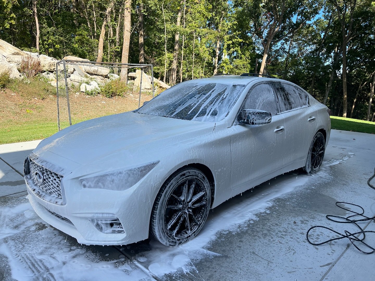 Exterior detail on this Q50 for @evanbrown456 #infinity #q50 #mobiledetailing #franklintn