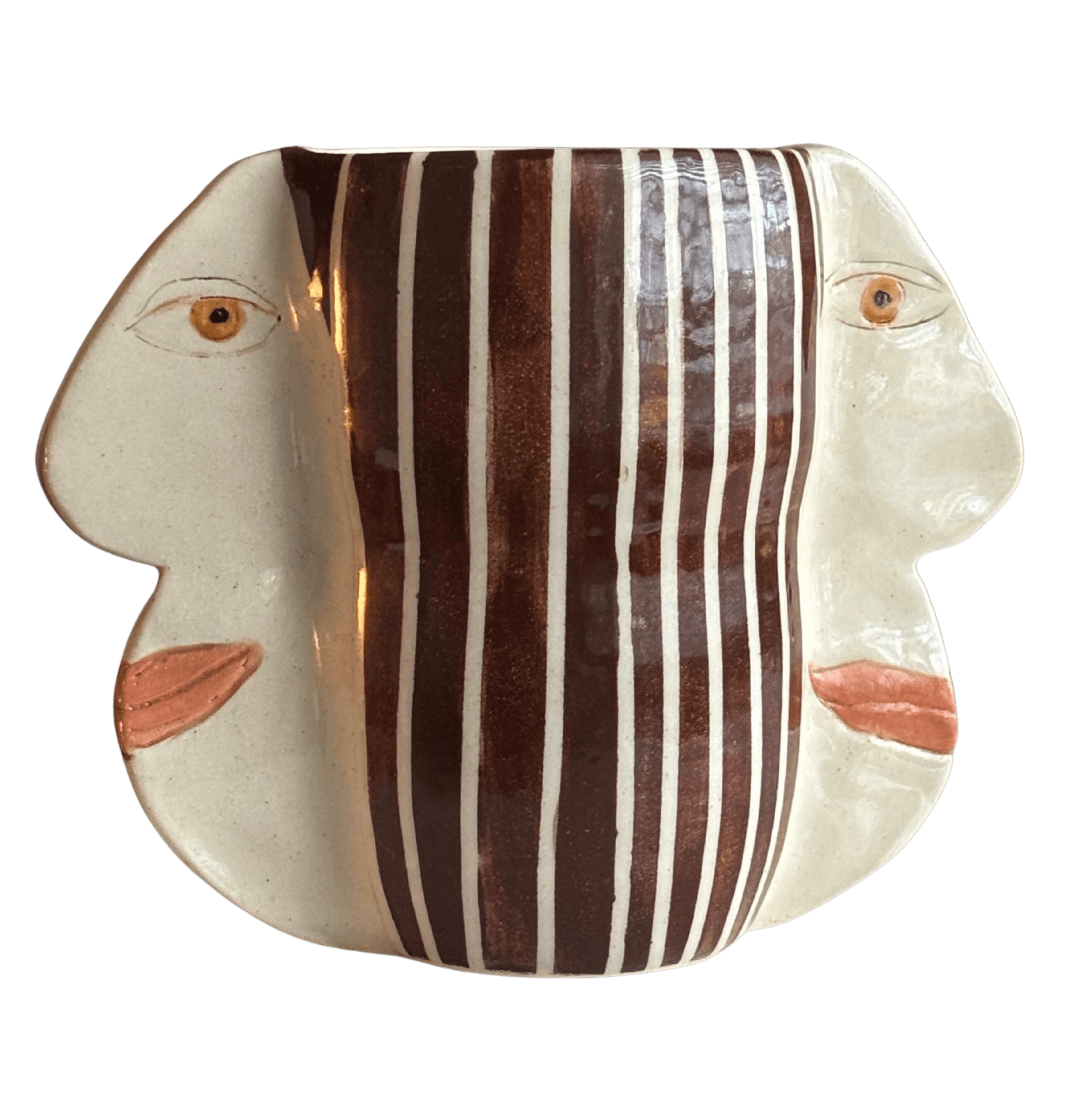 Dual-Face Ceramic Vase