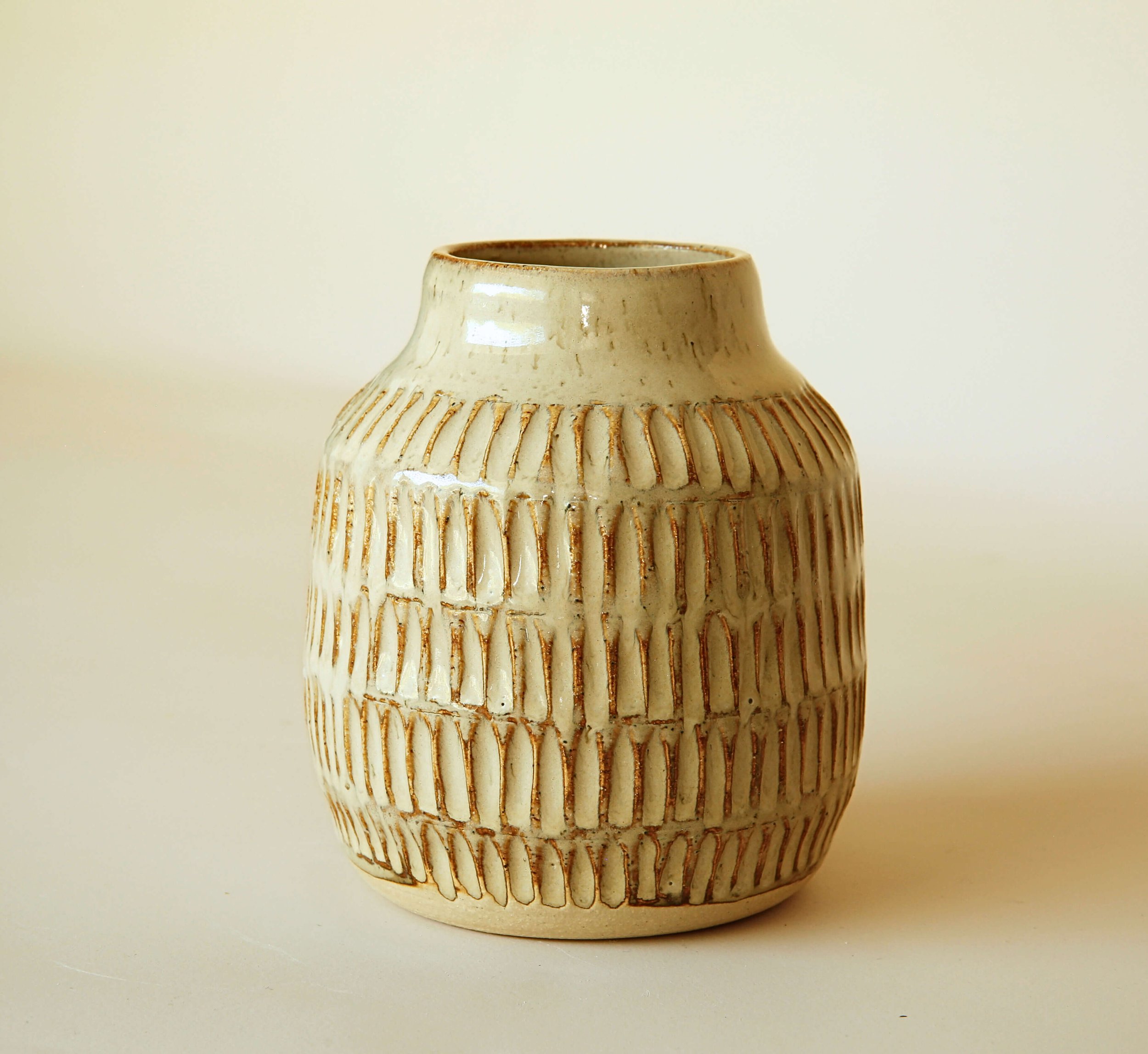 Small Etched Vase in Birch