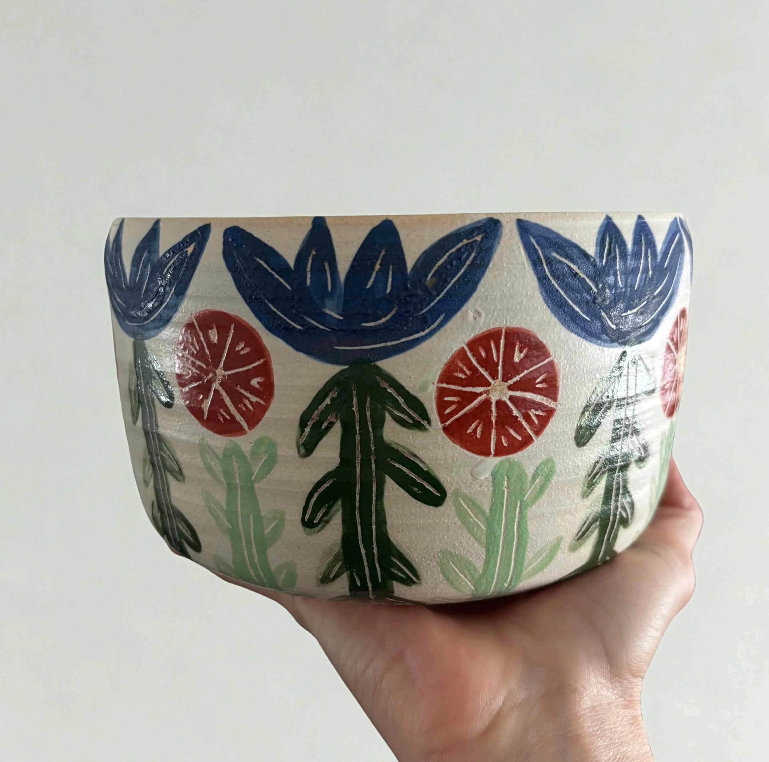 folk serving bowl blue.jpg