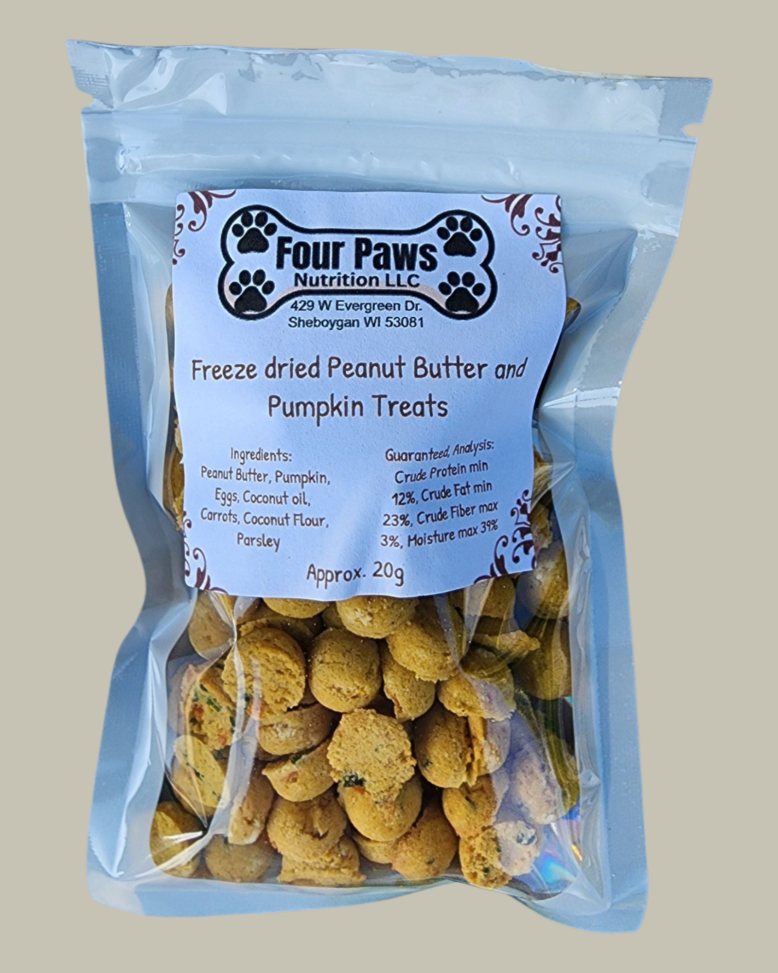 Small Peanut butter and Pumpkin Treats