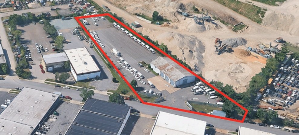 Aerial view of the property