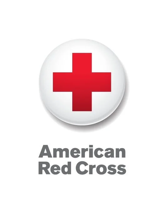 Red cross symbol inside a white circle with the text 'American Red Cross' underneath.