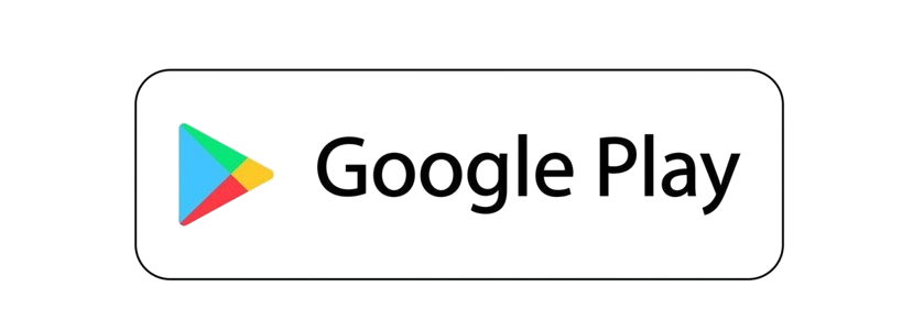 Google Play logo and the word "Google Play" on a black background.