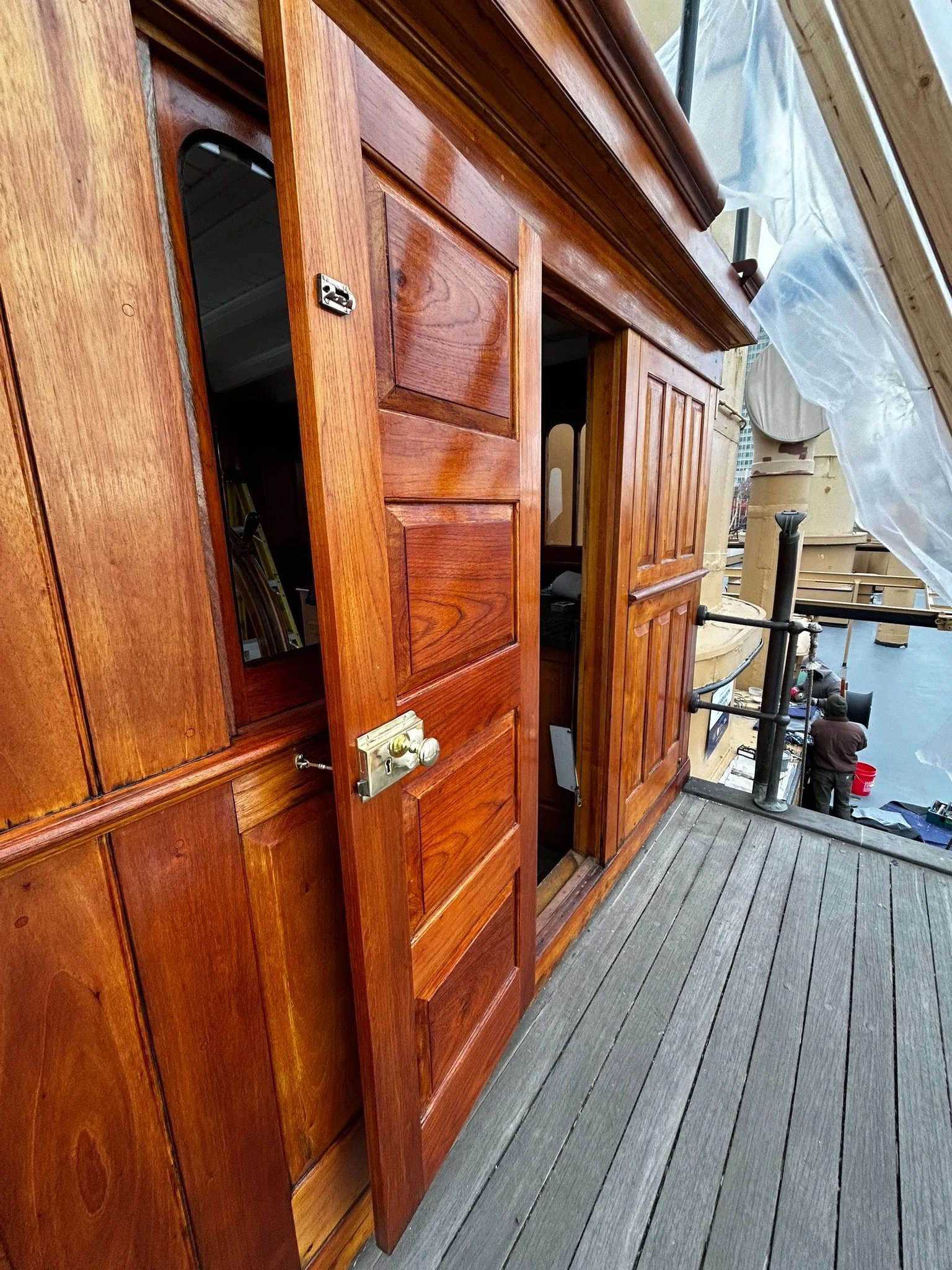 historic carpentry, carpentry historic preservation, window restoration, Philadelphia, commercial historic project, wood boat carpentry