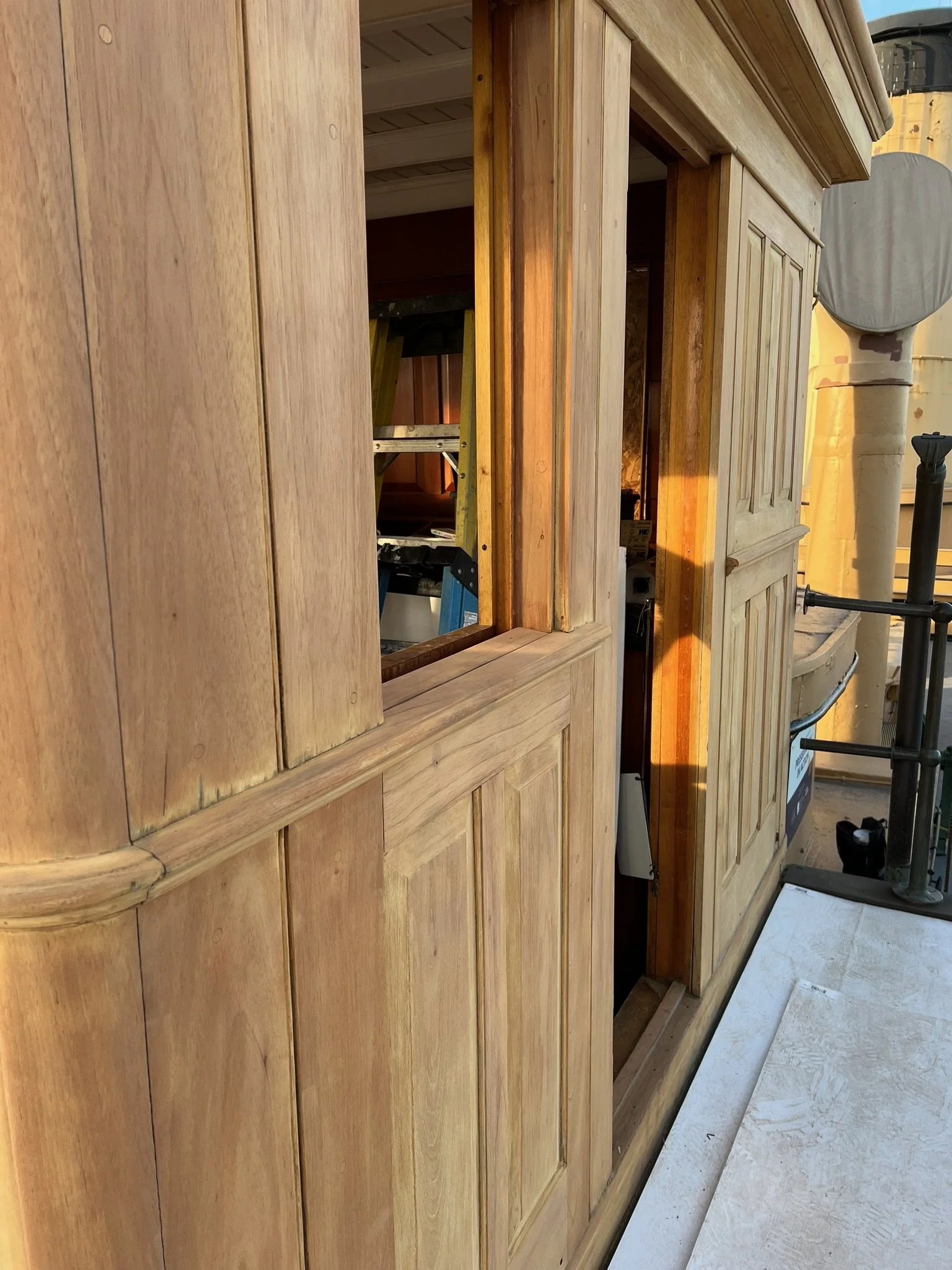 historic carpentry, carpentry historic preservation, window restoration, Philadelphia, commercial historic project, wood boat carpentry
