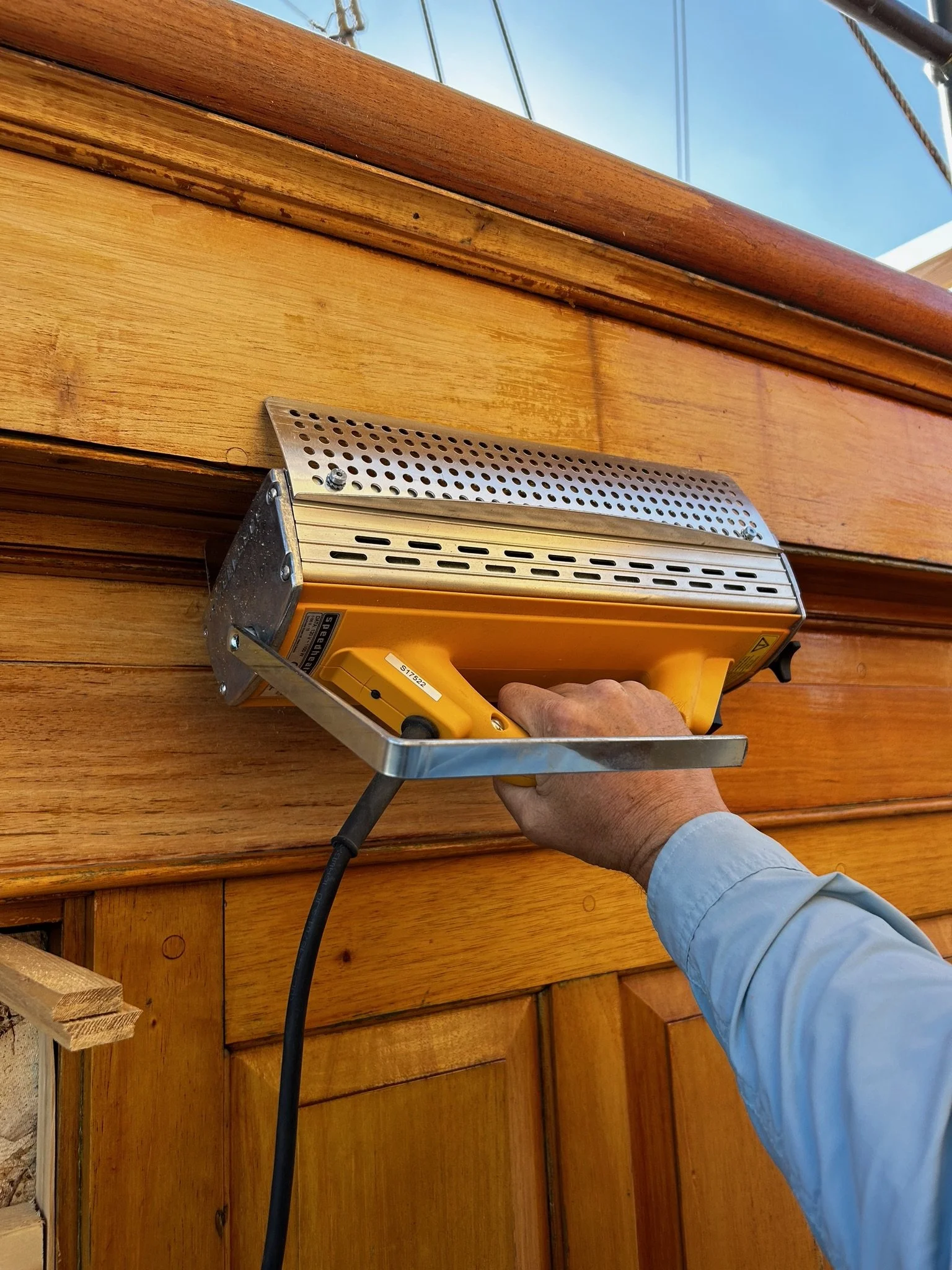 Restoring exterior of a  historic ship's pilot house in Philidelphia PA