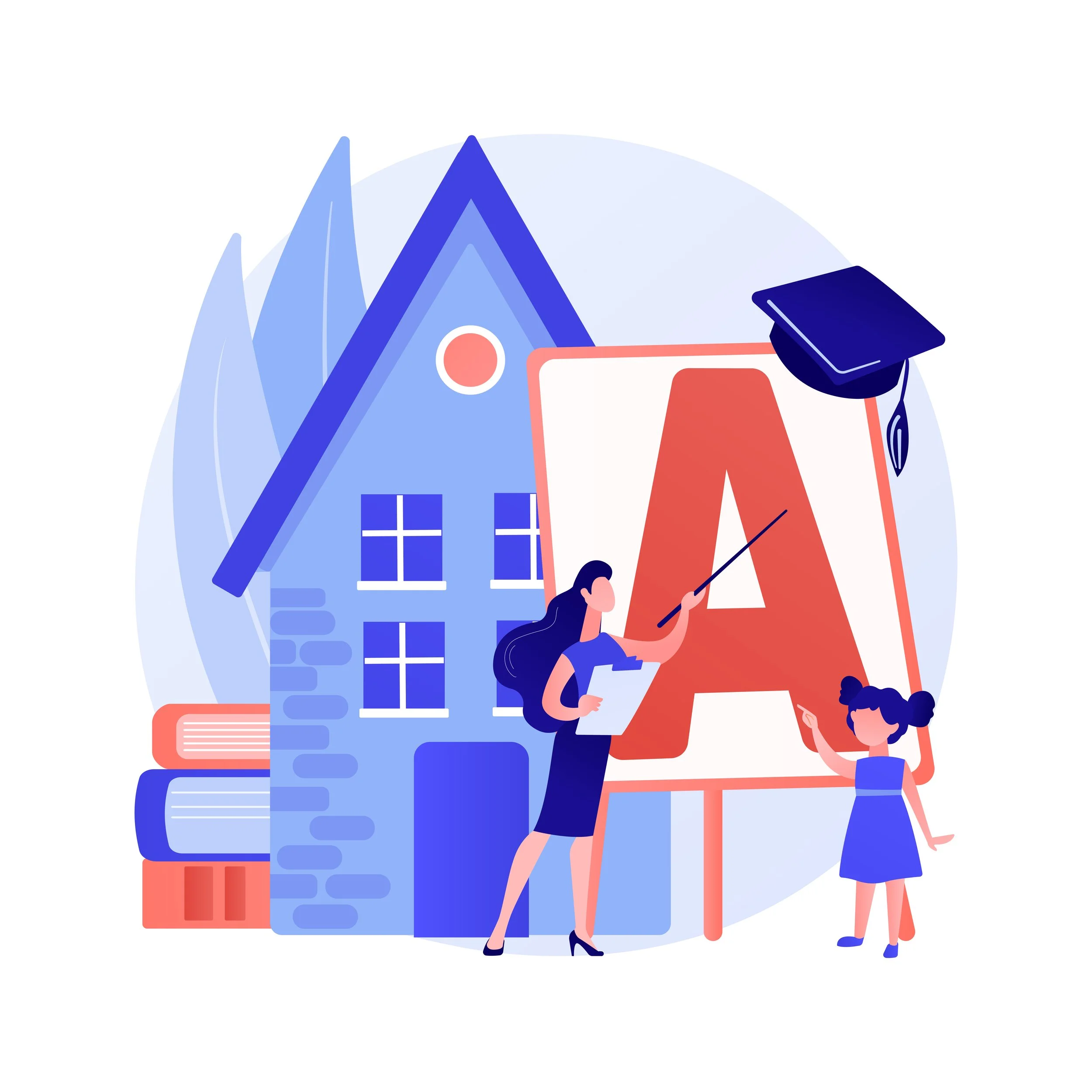 Instructor showing student an A