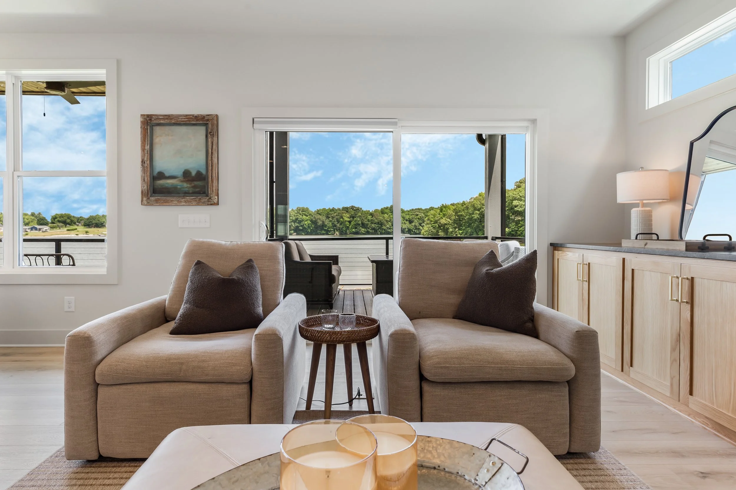 Sara Sells furniture in clients homes that are designed by Click & Design