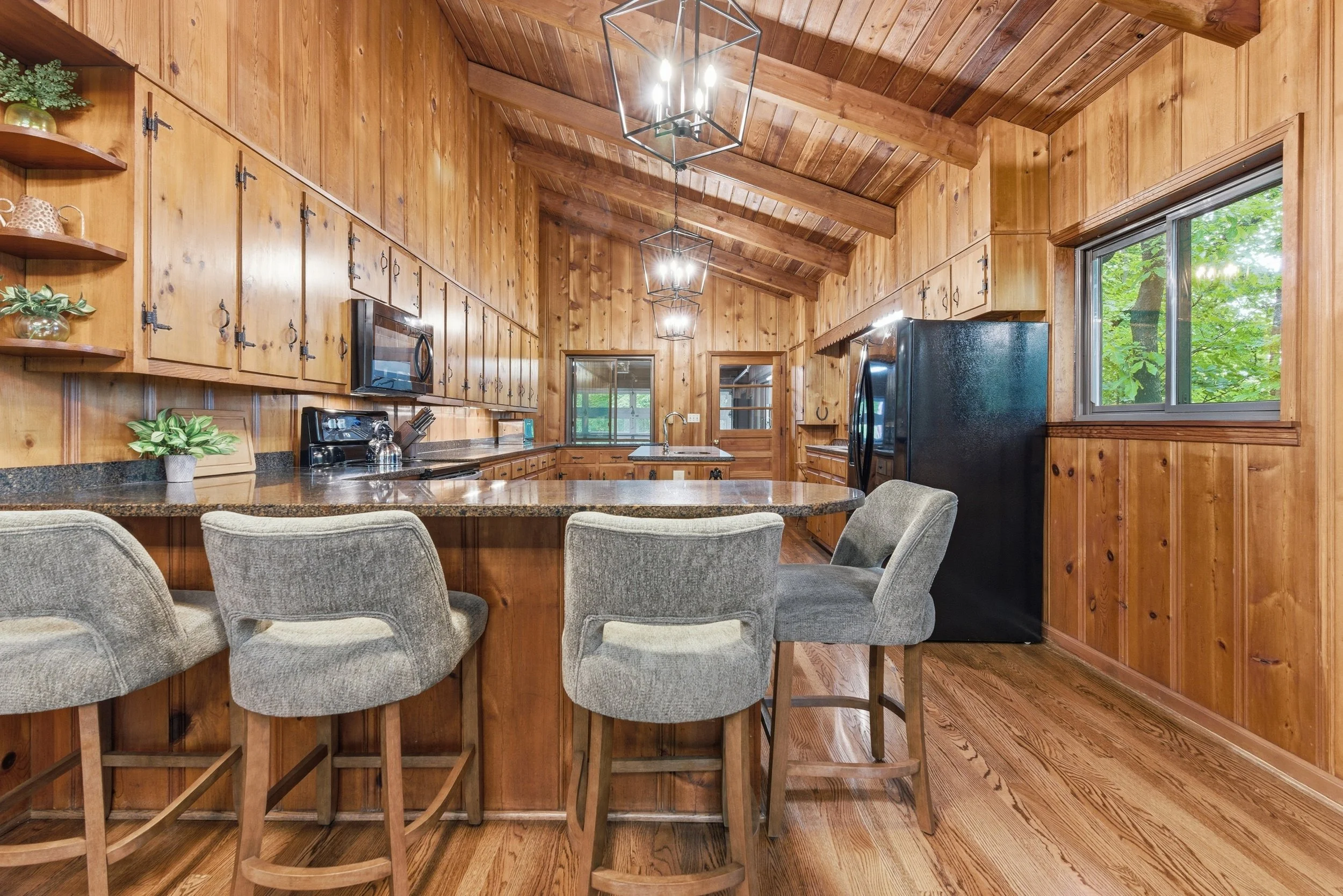 This remodeled game room brings lodge style charm with elevated comfort.