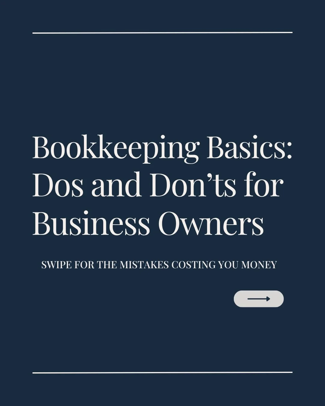 Whether you are just starting your business or already operating, here are my top DOs and DON'Ts for your accounting/bookkeeping. 

And if you DON'T keep up with your books, you DO need to get in touch with me (see what I did there?).
