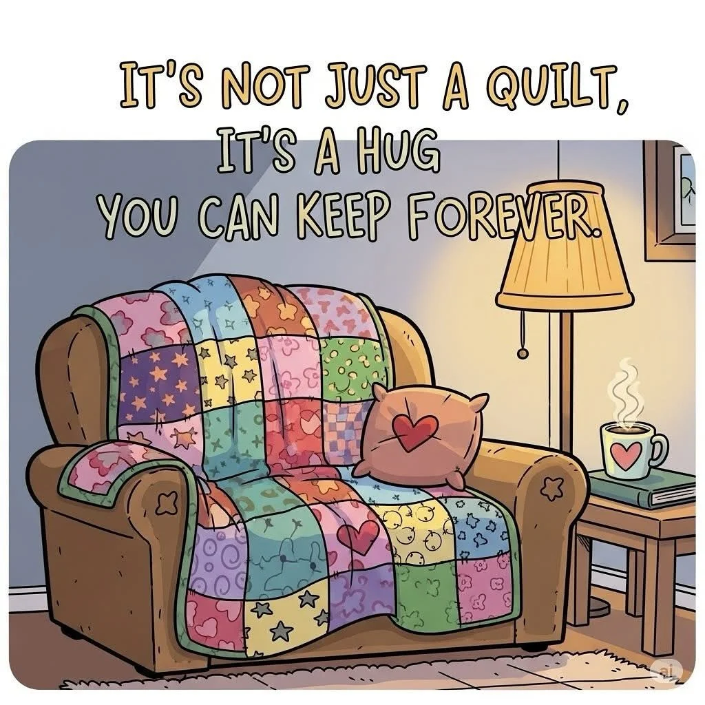 It&rsquo;s not just a quilt. It&rsquo;s a hug you can keep forever.
It&rsquo;s the sentimental value of a gift for me. And I love seeing people enjoy the quilts I make including myself.
This quilt may have taken years to complete but it&rsquo;s so wa