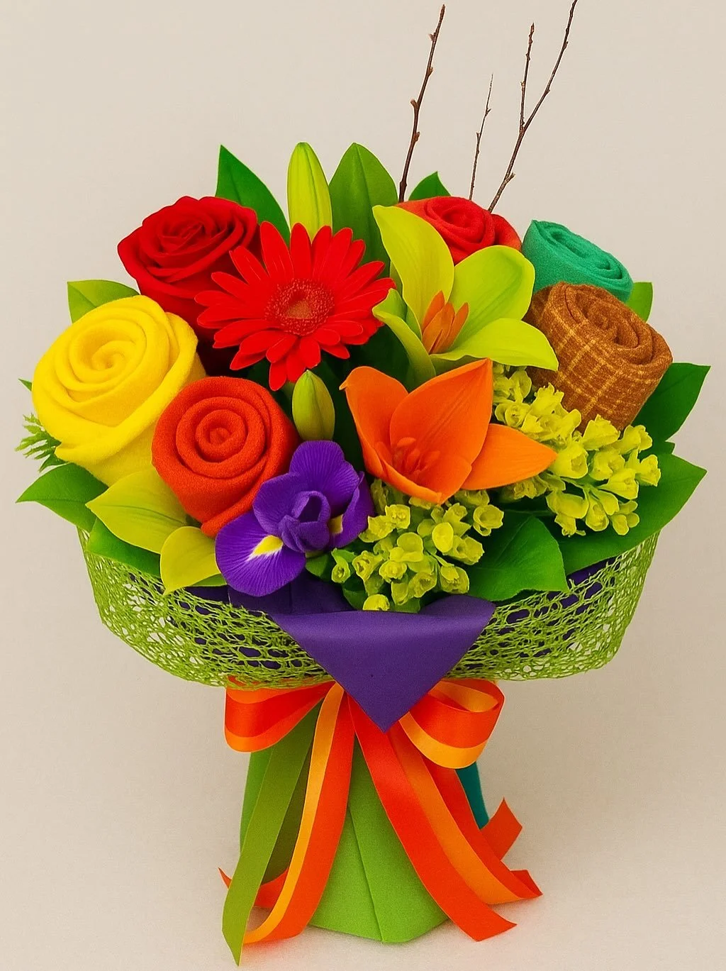 This is all I want in future.
❗️Birthday cake made of fabric 
‼️ Bouquet of fabric
Is this too much to ask for? 😂
The fabric cake can go to my hips in the right way and the bouquet of fabric won&rsquo;t die like flowers but live on with incredible c