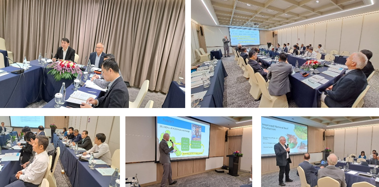 Project close out meeting May 2025). (Andreas Wilkes (Inventory), Prof Roger Hegarty (Research) and Prof Steve Morris (Farm Solutions) gave presentations and held discussions on the future for GHG emissions in the Laos livestock sector. Also discussi