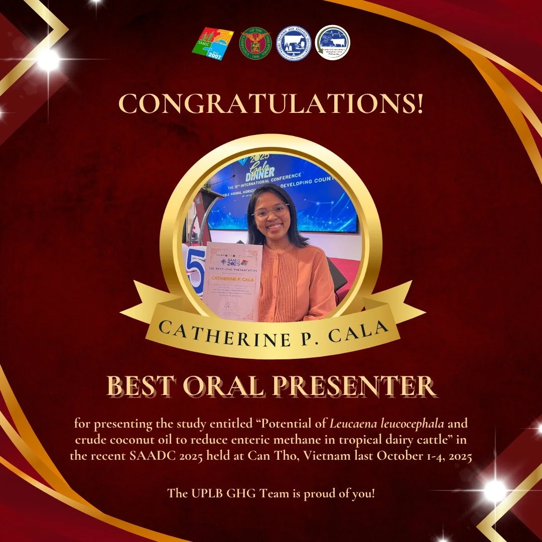 Congratulations to 𝗠𝘀. 𝗖𝗮𝘁𝗵𝗲𝗿𝗶𝗻𝗲 𝗖𝗮𝗹𝗮 for bagging the 𝐁𝐞𝐬𝐭 𝐎𝐫𝐚𝐥 𝐏𝐫𝐞𝐬𝐞𝐧𝐭𝐞𝐫 𝐀𝐰𝐚𝐫𝐝 in the 10𝘵𝘩 𝘐𝘯𝘵𝘦𝘳𝘯𝘢𝘵𝘪𝘰𝘯𝘢𝘭 𝘊𝘰𝘯𝘧𝘦𝘳𝘦𝘯𝘤𝘦 𝘰𝘯 𝘚𝘶𝘴𝘵𝘢𝘪𝘯𝘢𝘣𝘭𝘦 𝘈𝘯𝘪𝘮𝘢𝘭 𝘈𝘨𝘳𝘪𝘤𝘶𝘭𝘵𝘶𝘳𝘦 𝘧𝘰𝘳 