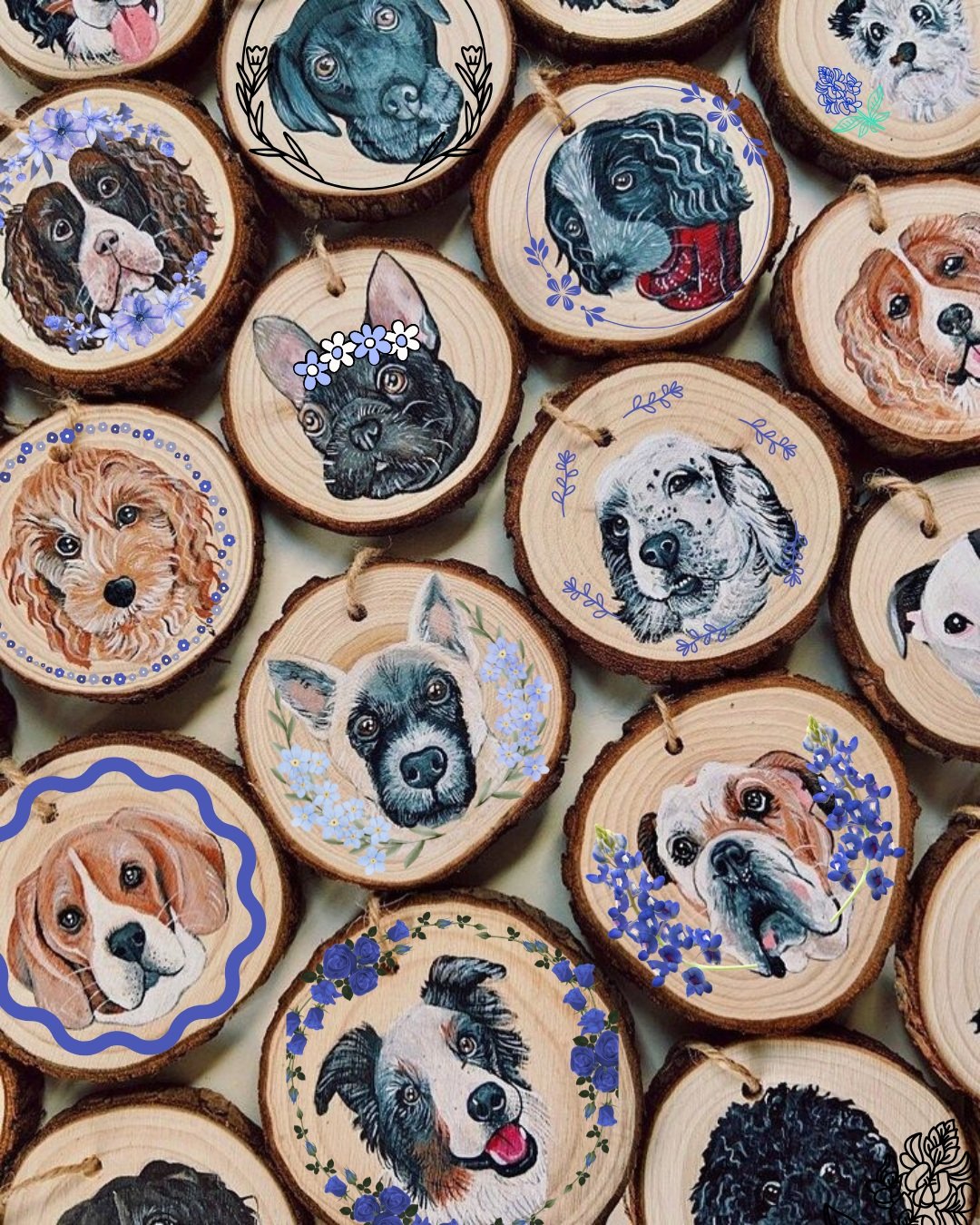 Pets & Bluebonnets Ornament Painting Class