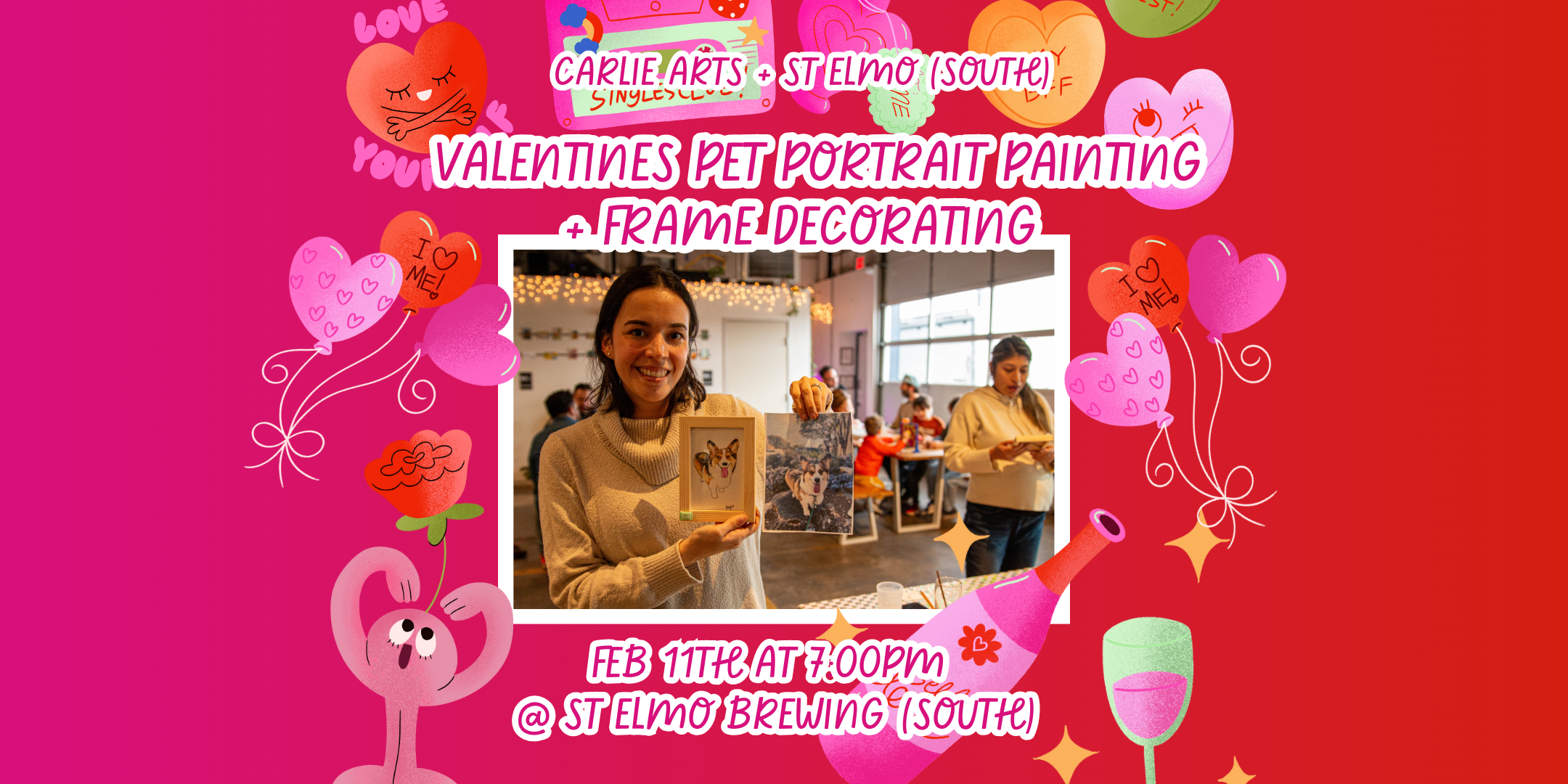 Pet Valentines: Paint Your Pet + Wood Frame