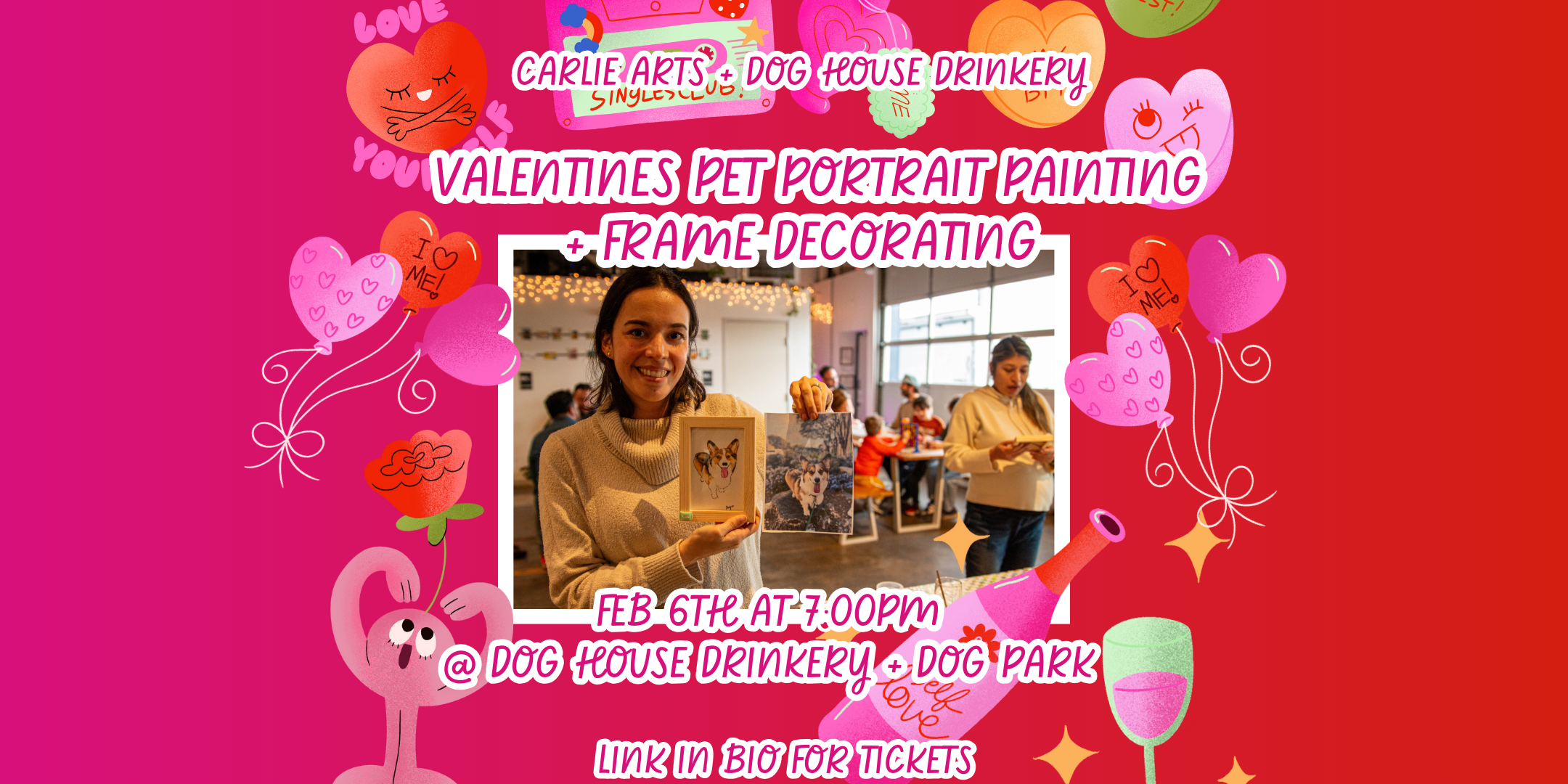 Pet Valentines: Paint Your Pet + Wood Frame