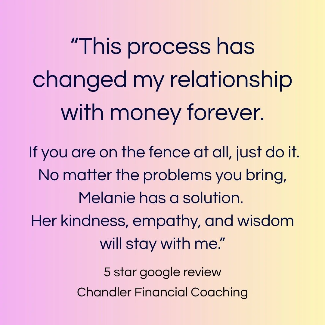 On a scale of 1 to 10 (1 being the lowest and 10 the highest), how confident do you feel about how you manage your money?

Where would you like to be?

What would it take to get there? (hint, it's *not* having more money that transforms your relation