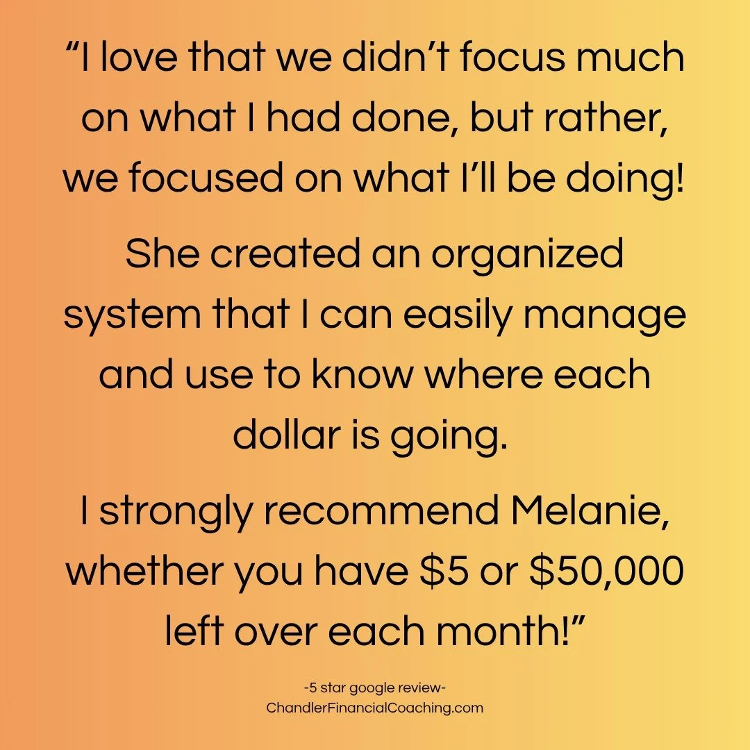 I'm here to help you create the future you want with your money so your spending and savings align with your values.

I'm also hear to help you feel confident, calm, and empowered with your money choices because, as Ramit Sethi says, how you feel abo