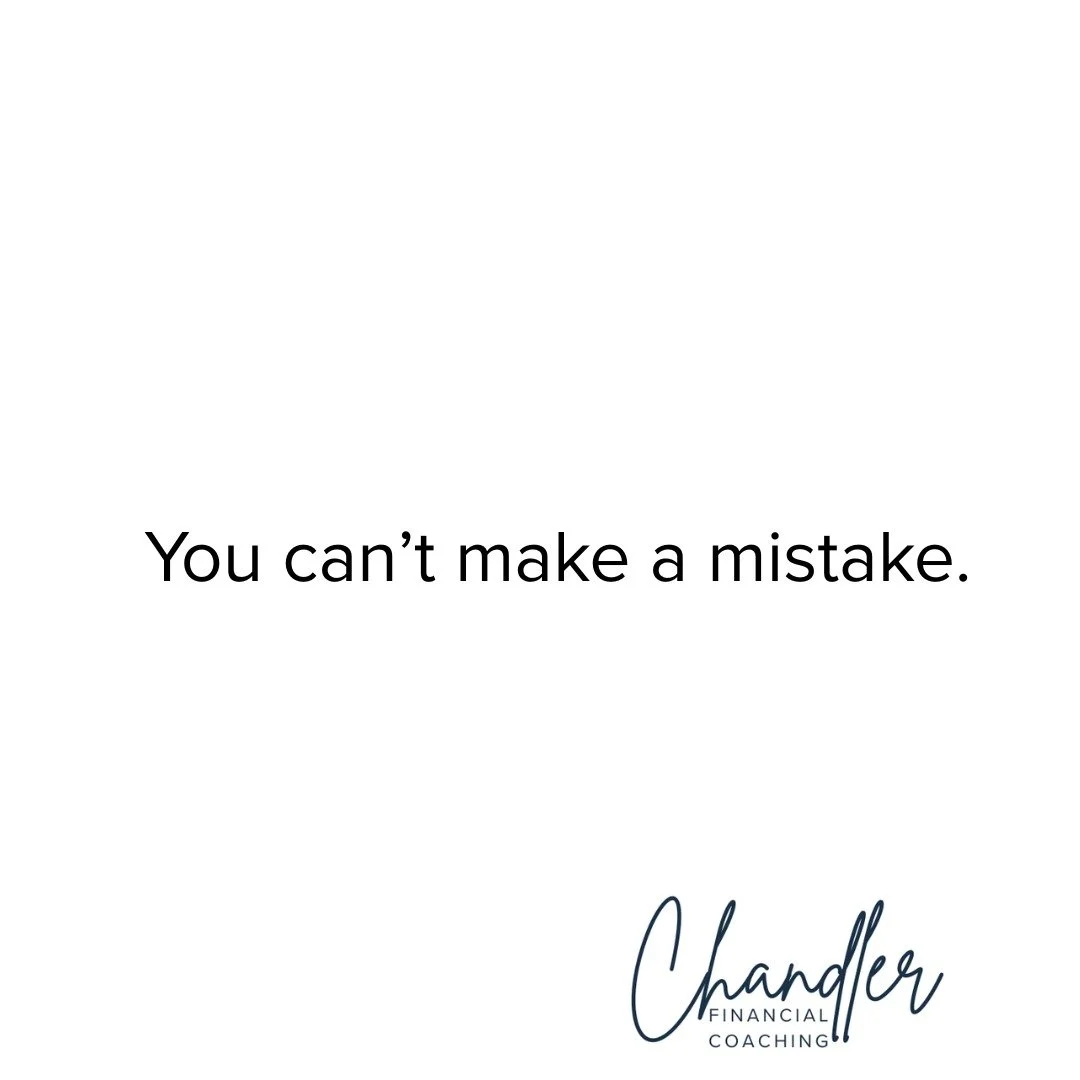 Don't believe me that you can't make a mistake? 

Before you tell me all the ways this isn't true, read my blog post. 🥰

Link in bio (www.chandlerfinancialcoaching.com)

PS: Nothing you&rsquo;ve done is wasted unless you refuse to learn from it. Ima