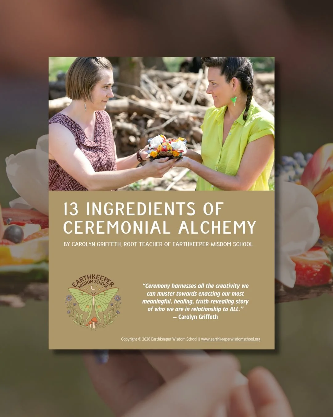 When Lyndsey and I re-launched A Year in Ceremony a few years back, I was inspired to create a workbook for our cohort on the art of intuitive ritual craft, which I called the 13 Ingredients of Ceremonial Alchemy. Since then, this document has contin