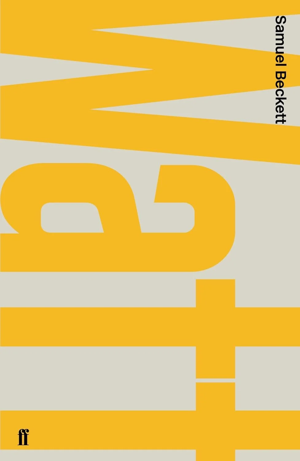 Book cover with large yellow bold text and geometric design.