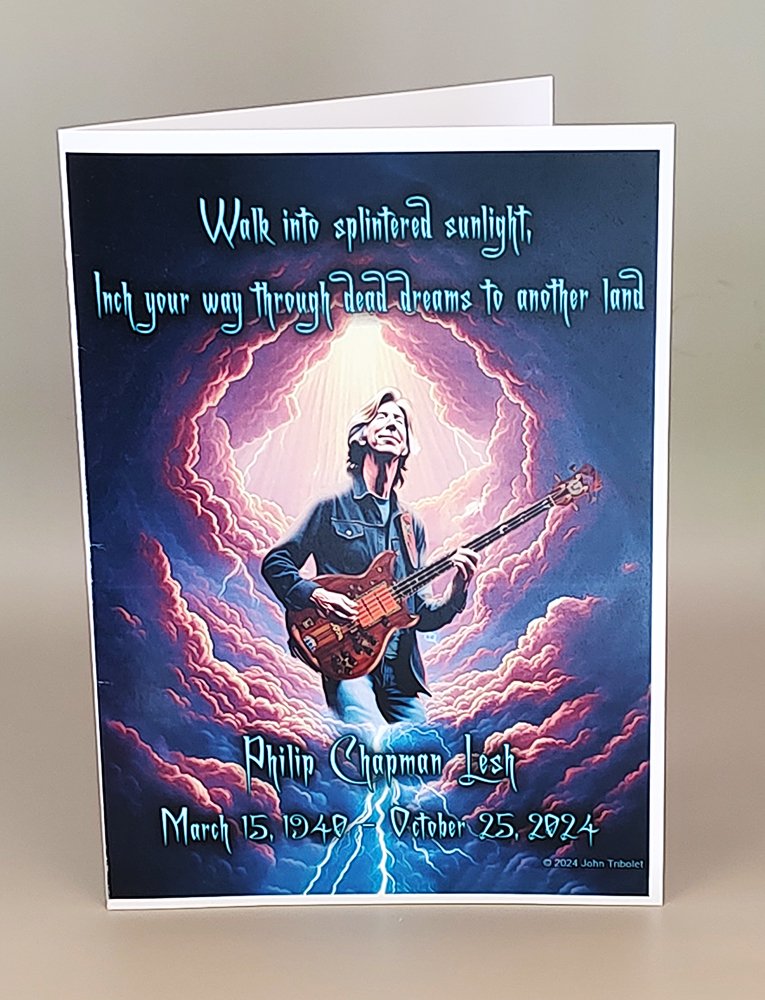 Phil Lesh Greeting Card Grateful Dead Box of Rain Quote Tribute Memorial RIP (Copy)