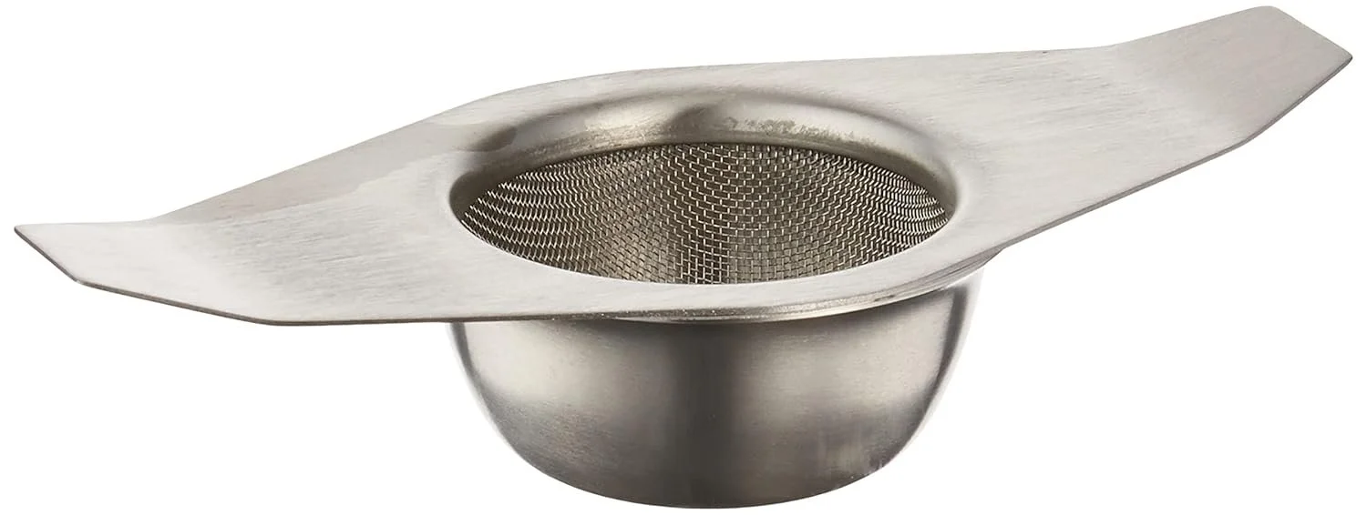 Sunnex Stainless Steel Tea Strainer with Drip Bowl