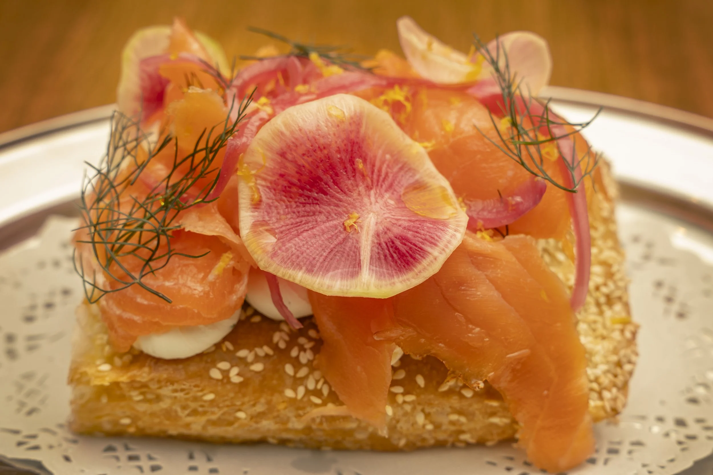 salmon focaccia fromHani's bakery NYC