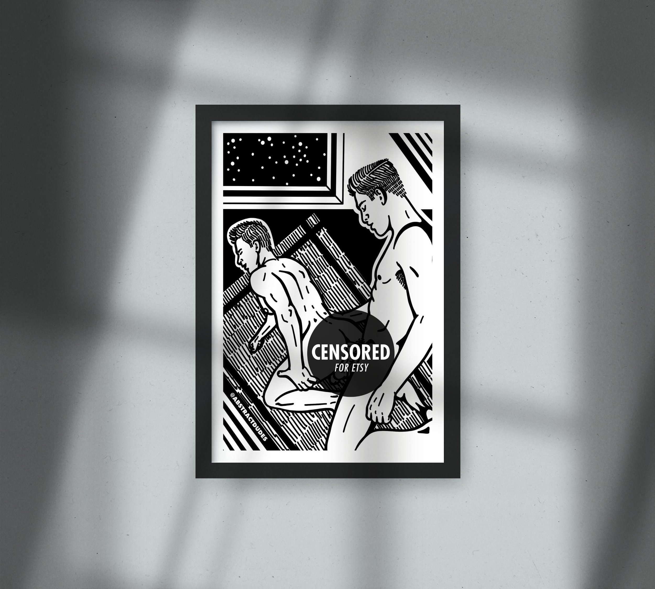 Starlit Connection | Gay Sex Art Print, Male Illustration, Gay Nudes, LGBTQ Art Prints | Instant DIGITAL DOWNLOAD, Printable Artwork