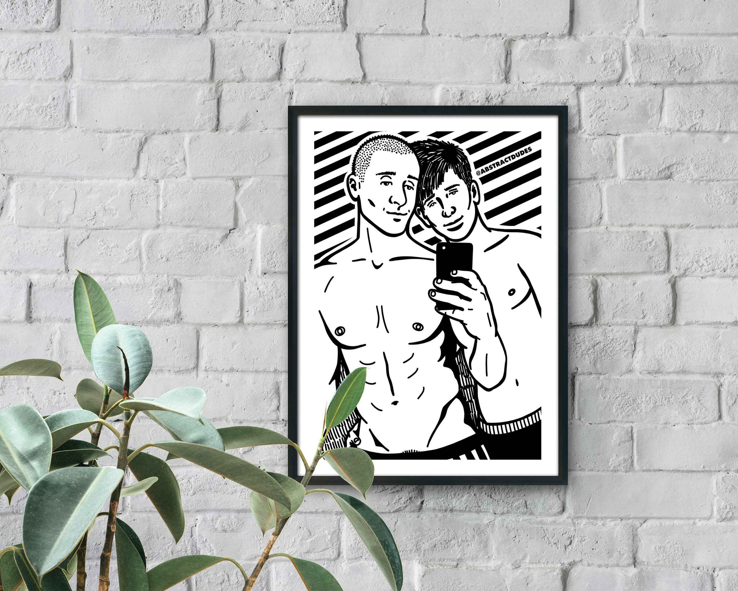 Stonecold Gay | Queer Digital Art Print, Male Illustration, Gay Wall Art, LGBTQ Art Prints | Instant DIGITAL DOWNLOAD, Printable Artwork