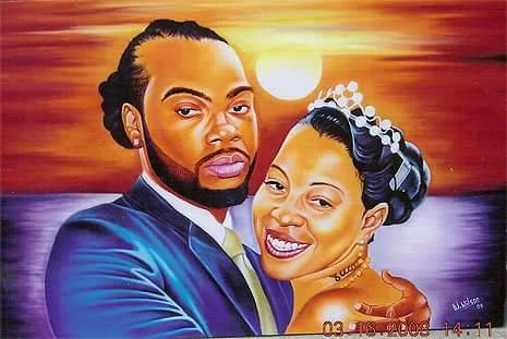 Couple under the sunset