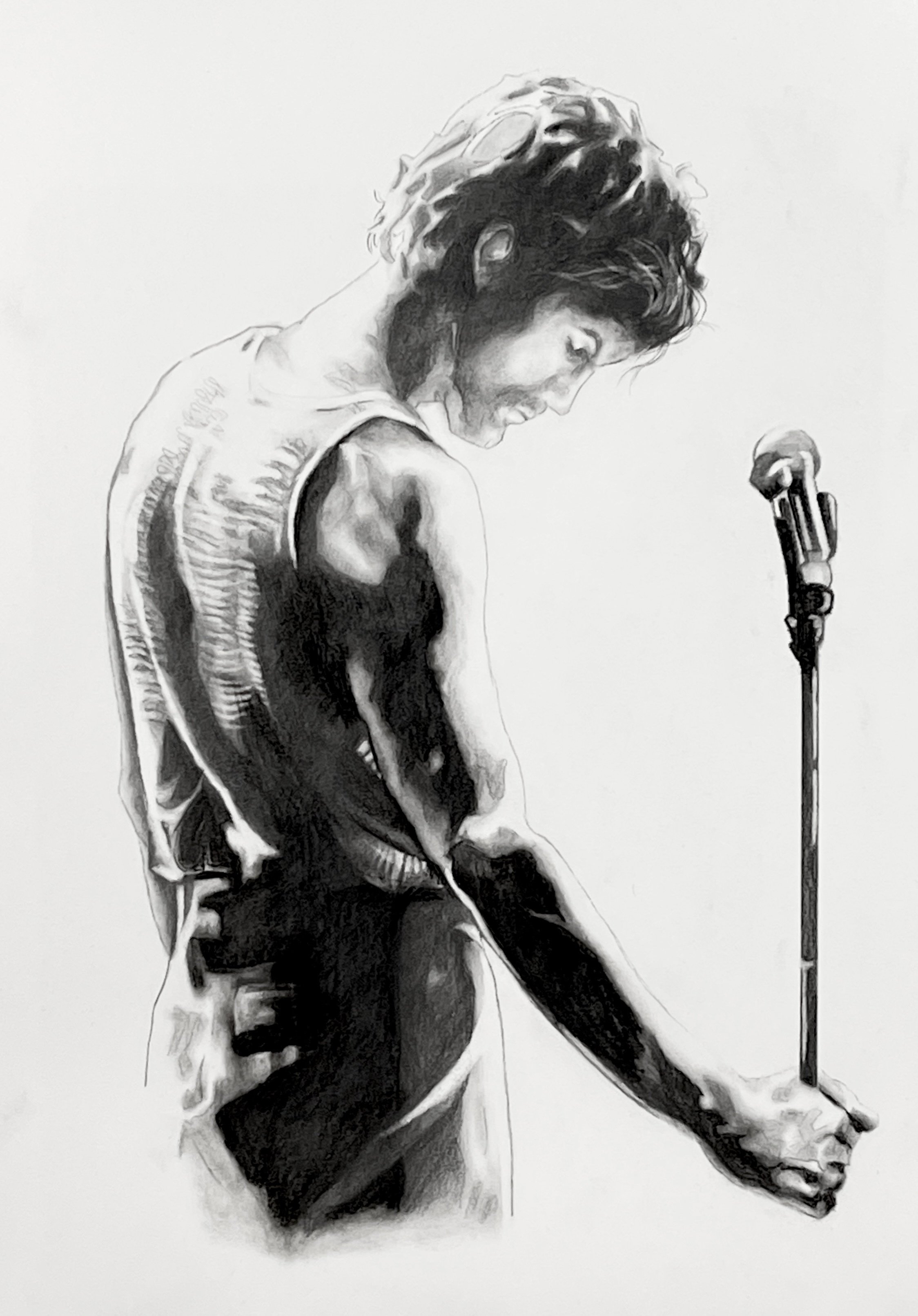 At The London Palladium: Graphite on paper