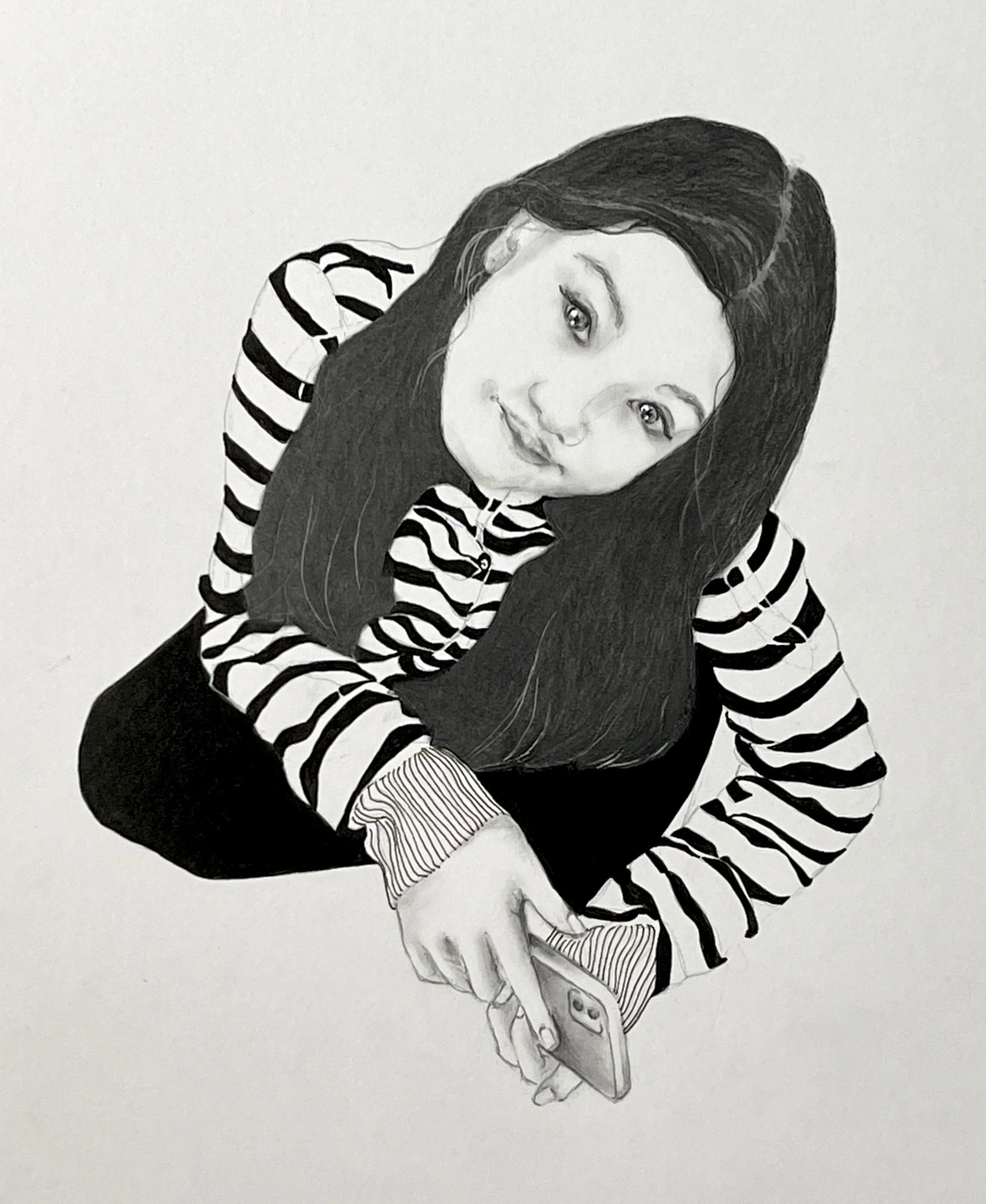 Big E: Graphite on paper