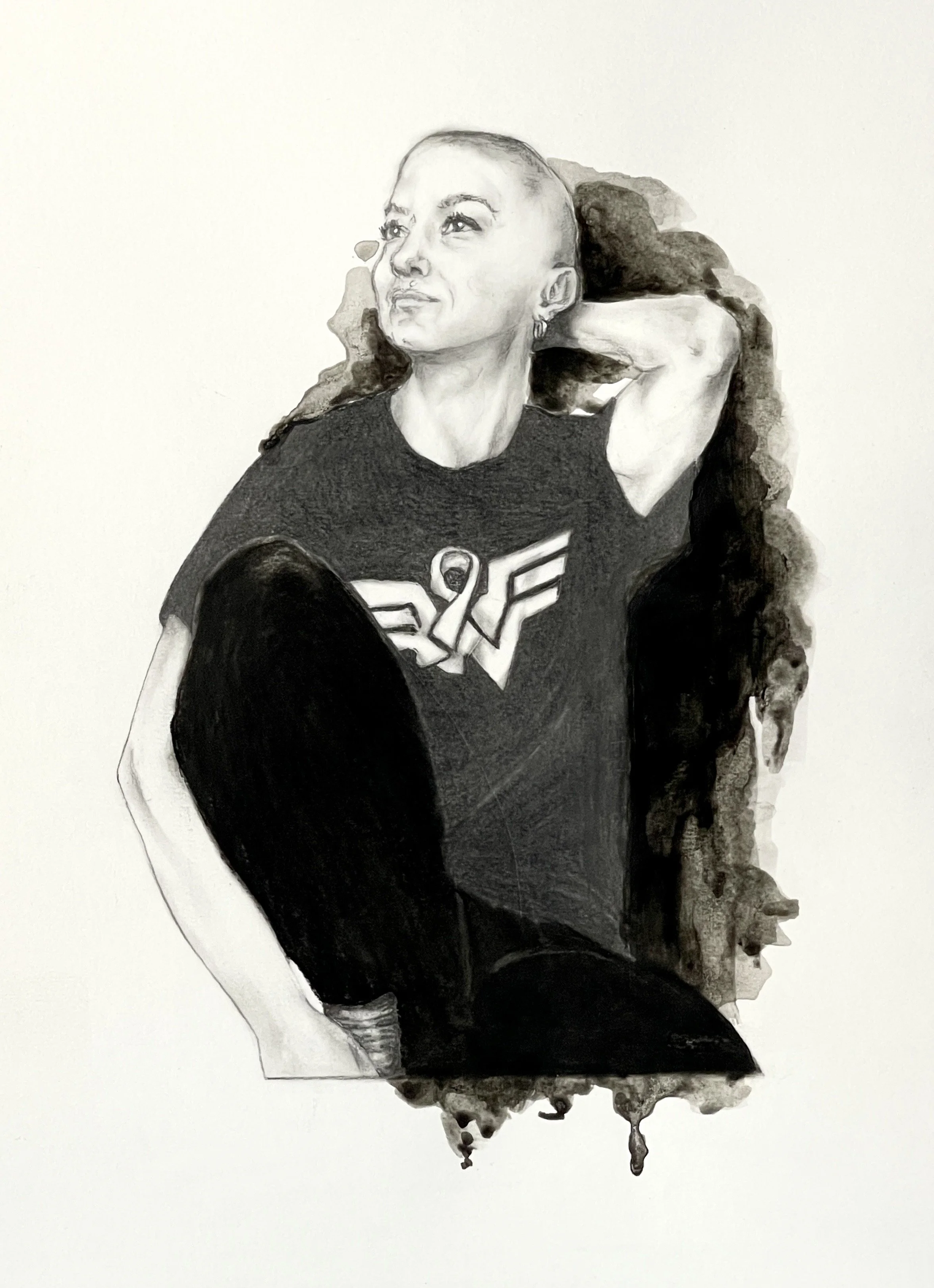 Kara: Graphite on papaer. Inspired by Wicked on Broadway