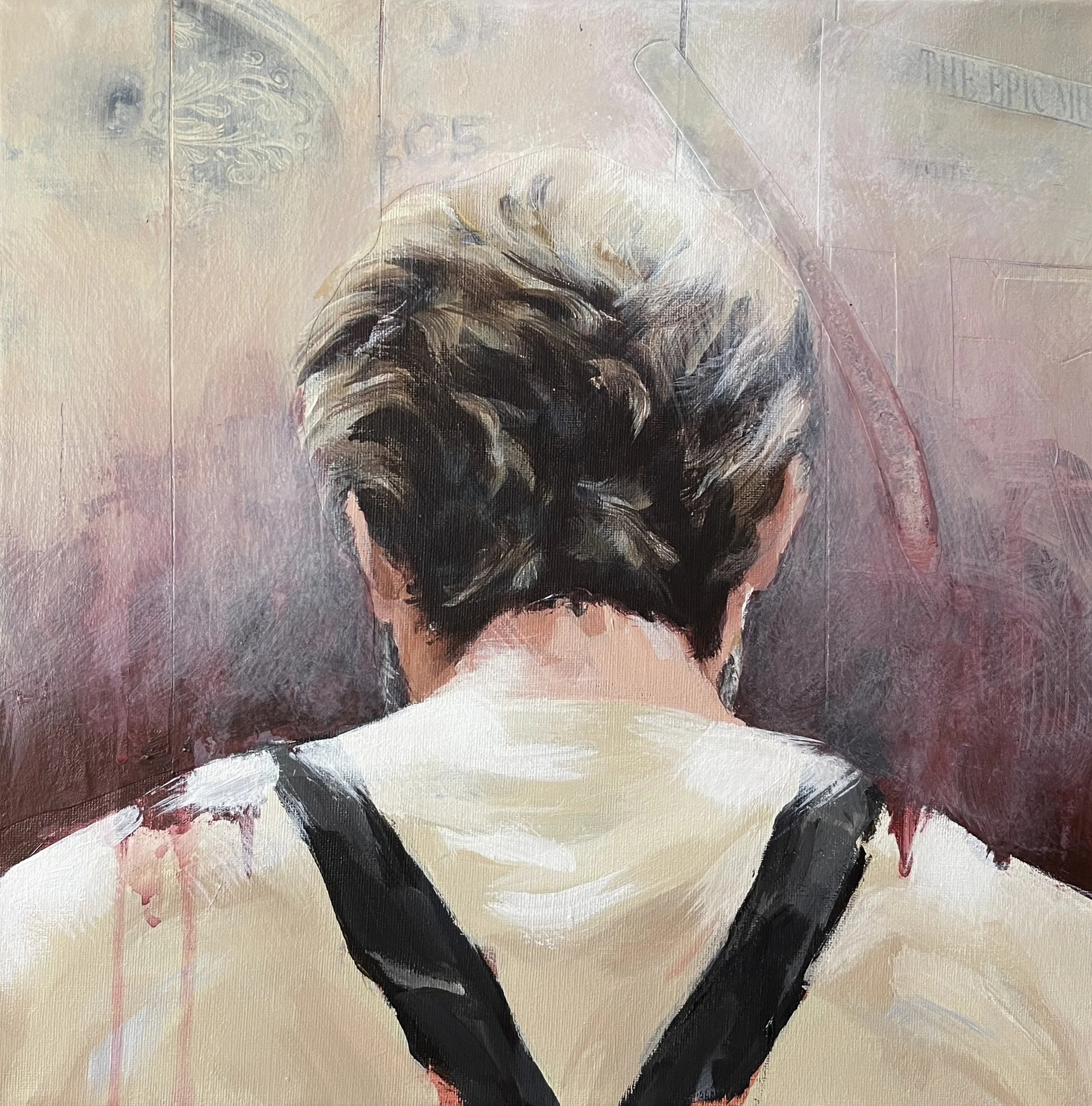 "Sweeney" - Mixed Media on canvas - Inspired by Sweeney Todd Broadway
