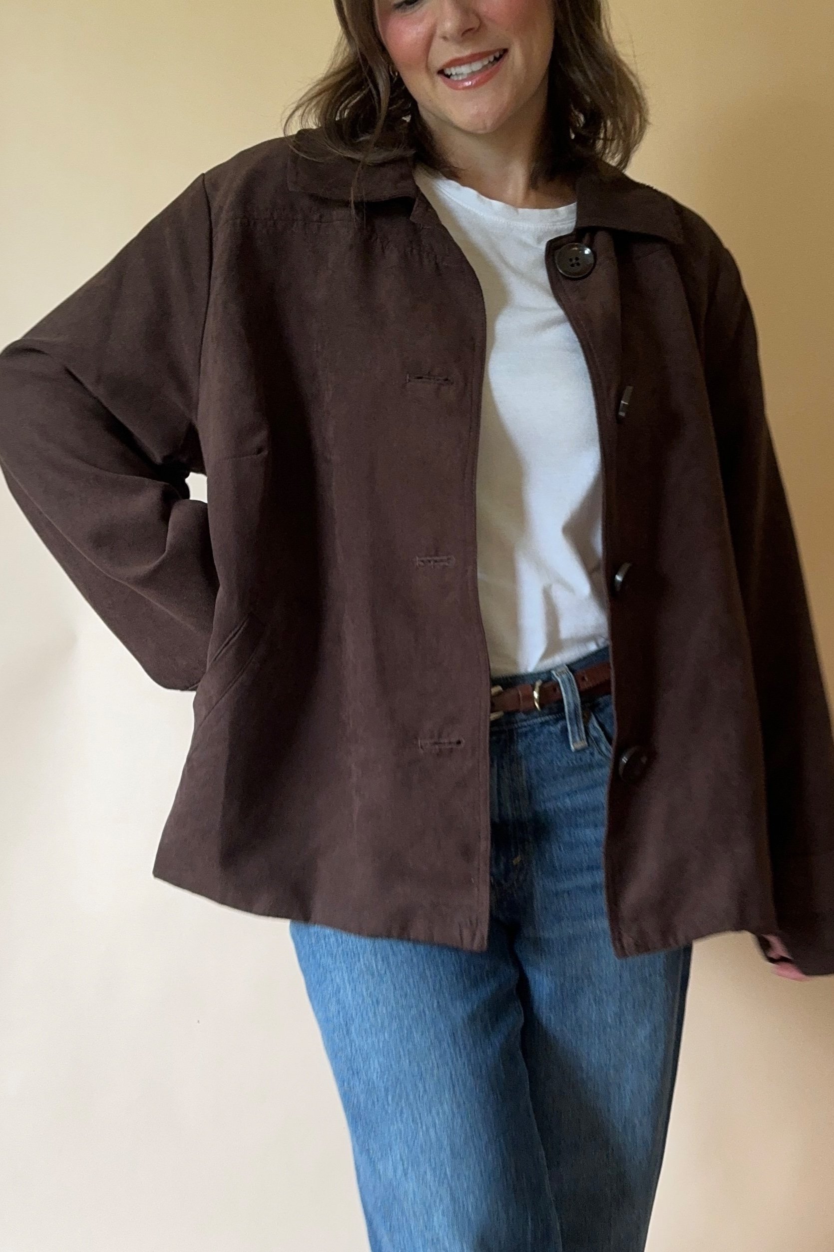 Faux-Suede Blazer