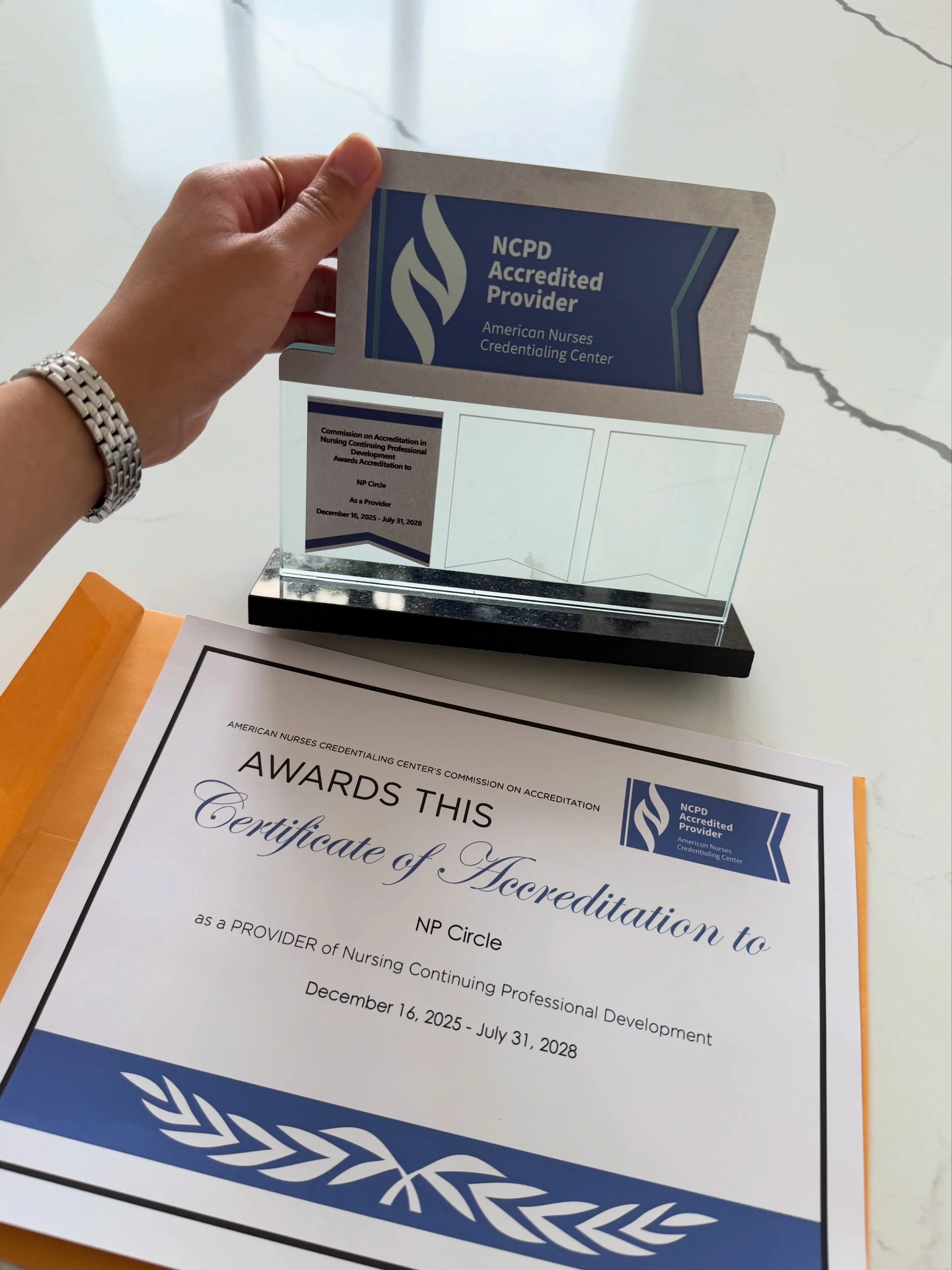 A fun surprise showed up in the mail today 🥹 

Our ANCC accreditation plaque and certificate! Somehow seeing it in person made the whole thing feel a little more real.

So proud of our team and everything that went into getting here, and so grateful