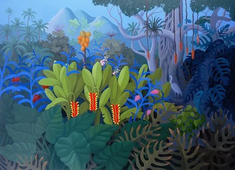  Tropical scene, 2003 printed 2013 | Giclee digital print, edition 12 SOLD OUT| 36 x 50 cm (image) | Original painting: private collection
    