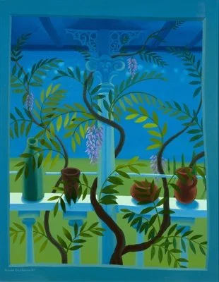  Cathy's window  1980 | oil on canvas | 75.0 x 59. 7 cm | Collection: Benalla Art Gallery, Victoria  