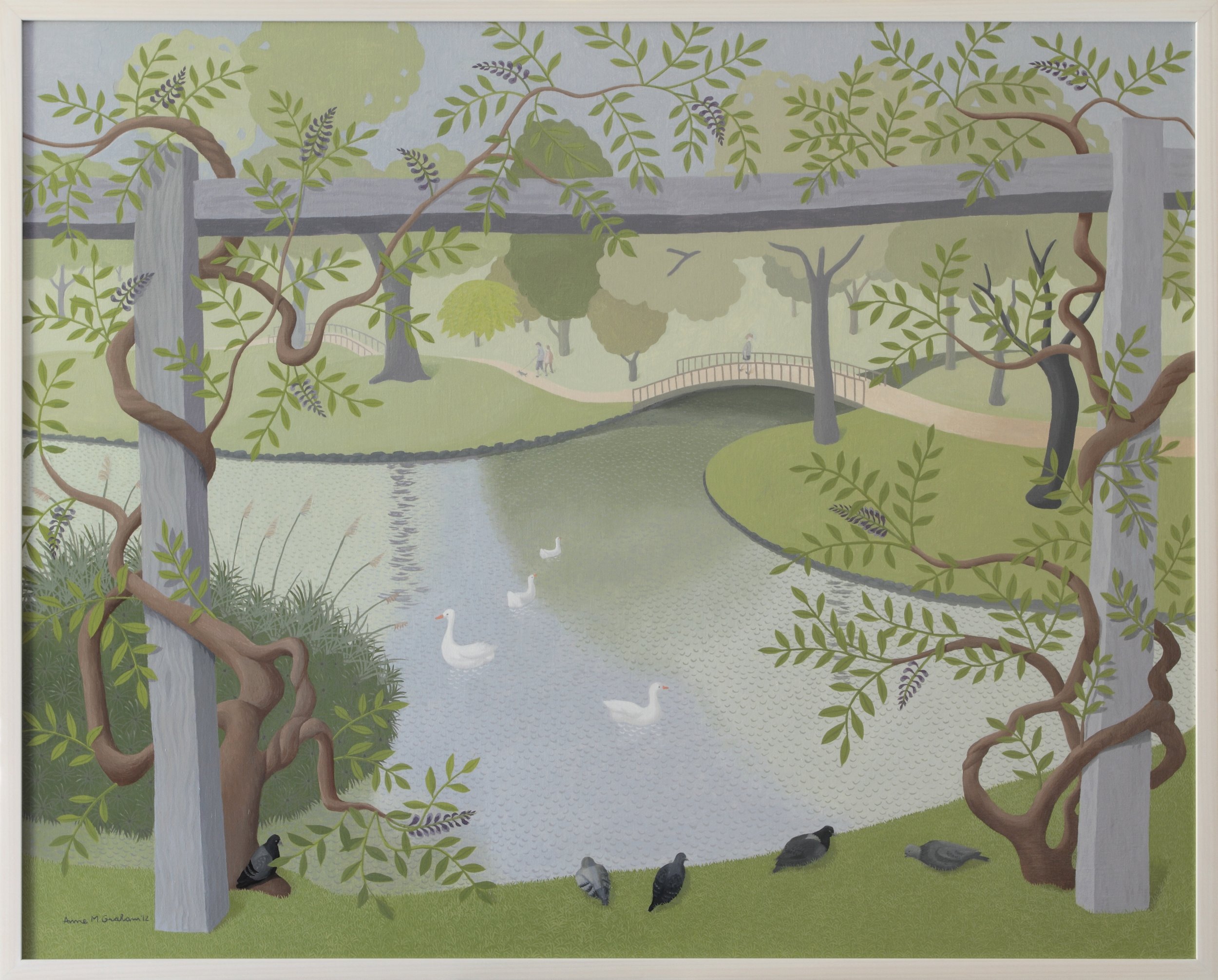  The lake, Caulfield Park  2012 | oil on canvas | app. 100 x 110 cm | LOST! If located, please advise.  