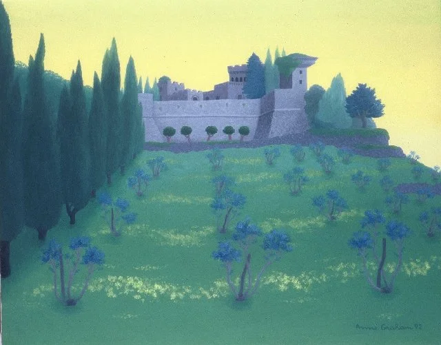  Brolio Castle  1992 | oil on canvas |app. 30 x 40 cm | Collection: Coppin Centre, Freemasons, Melbourne  