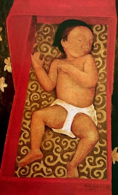   Sleeping child   
1952 | oil on board | 48.5 x 31 cm; Private collection, Canberra  