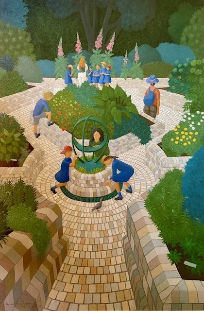  Herb garden  1995 | oil on canvas |88 x 62 cm | One of 54 painting sequence 'A garden for all seasons'. Collection: Elisabeth Murdoch, long term loan to National Trust c2004, long term loan to Austin Hospital, Melbourne, 2007