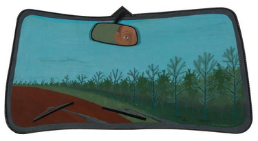   Carscape   1970 | oil and mixed media on board | 45 x 87 cm (irreg.) | c/- Joels auctions  