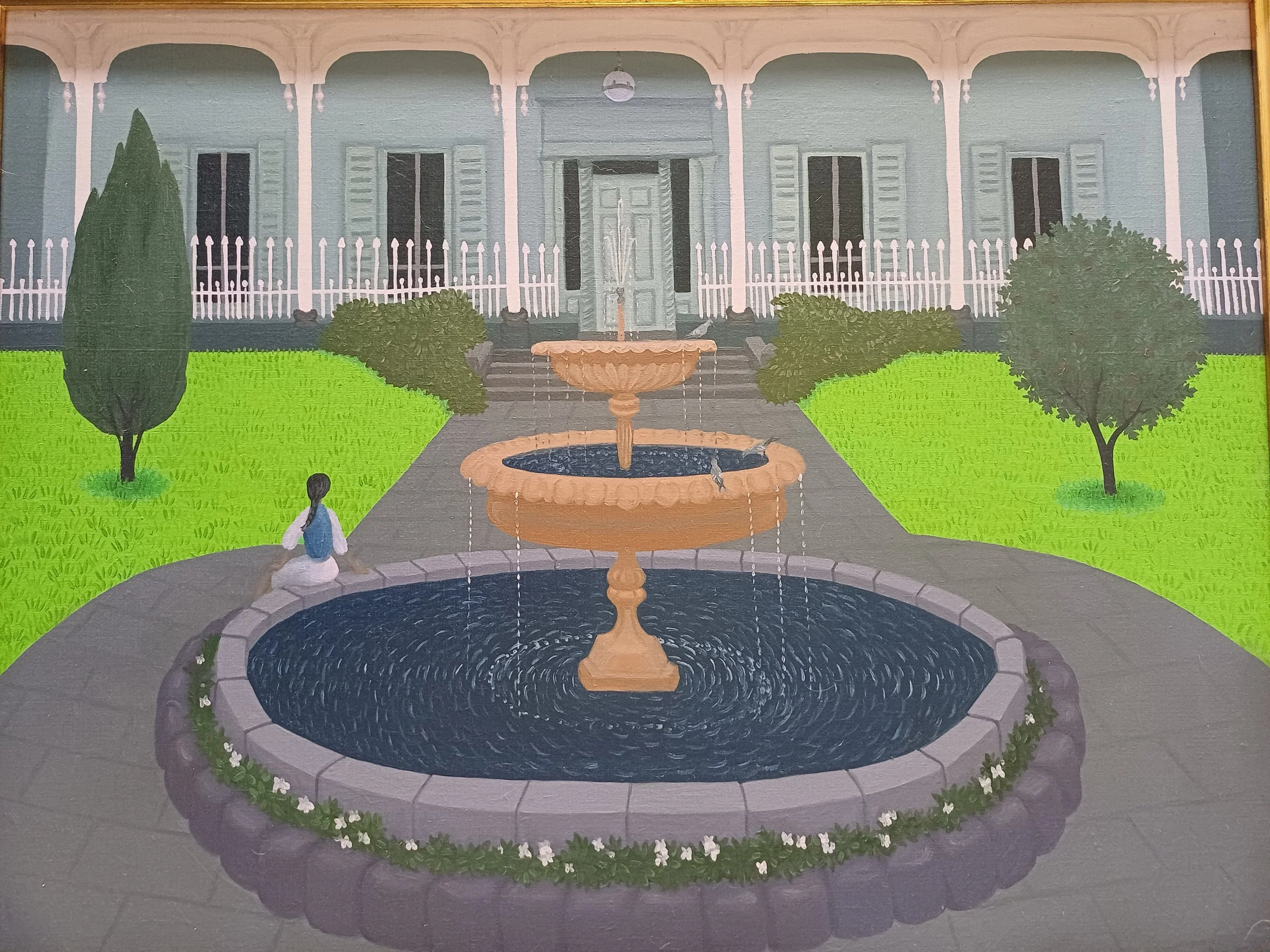   Fountain at Como   (1990s) | oil on canvas | 41 x 51 cm | c/- Australian Art auctions  