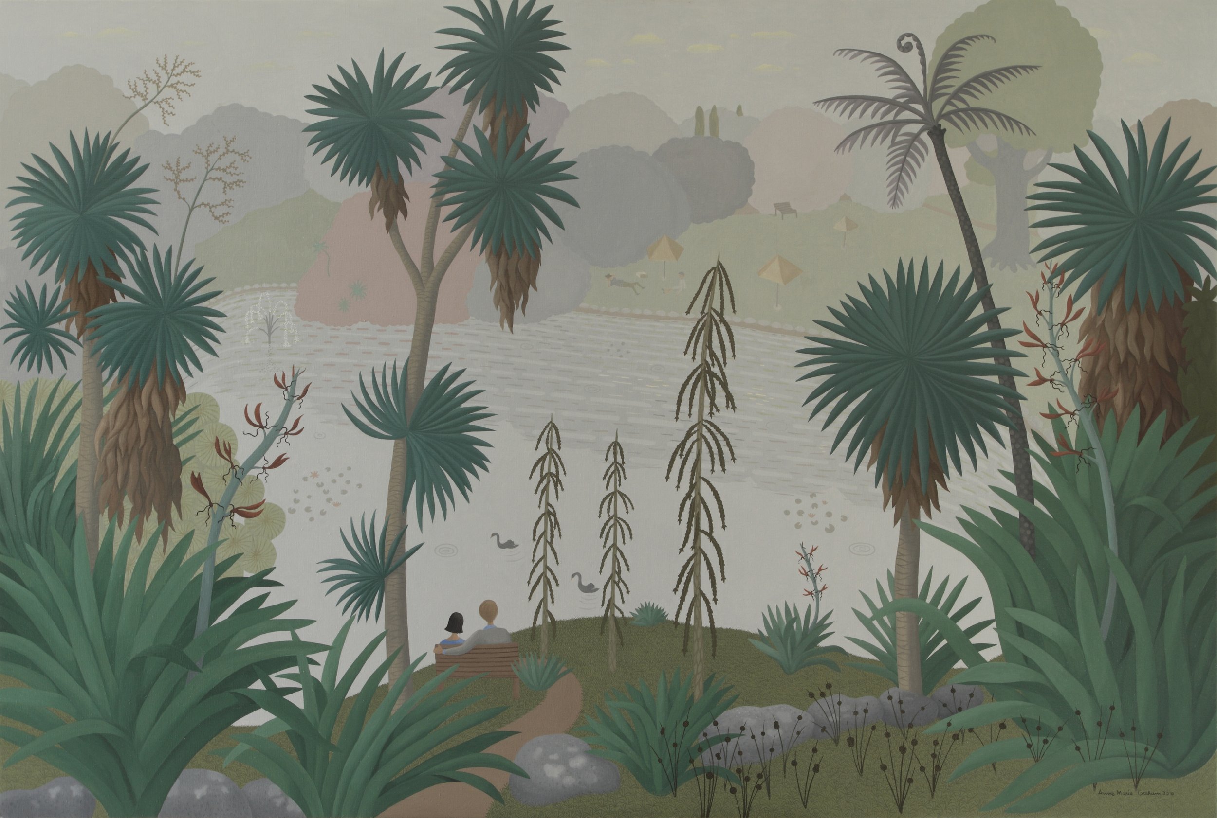  Winter mist, Botanic Gardens  2010 | oil on canvas | app.110 x 150 cm | Collection: Royal Botanic Gardens, Melbourne  