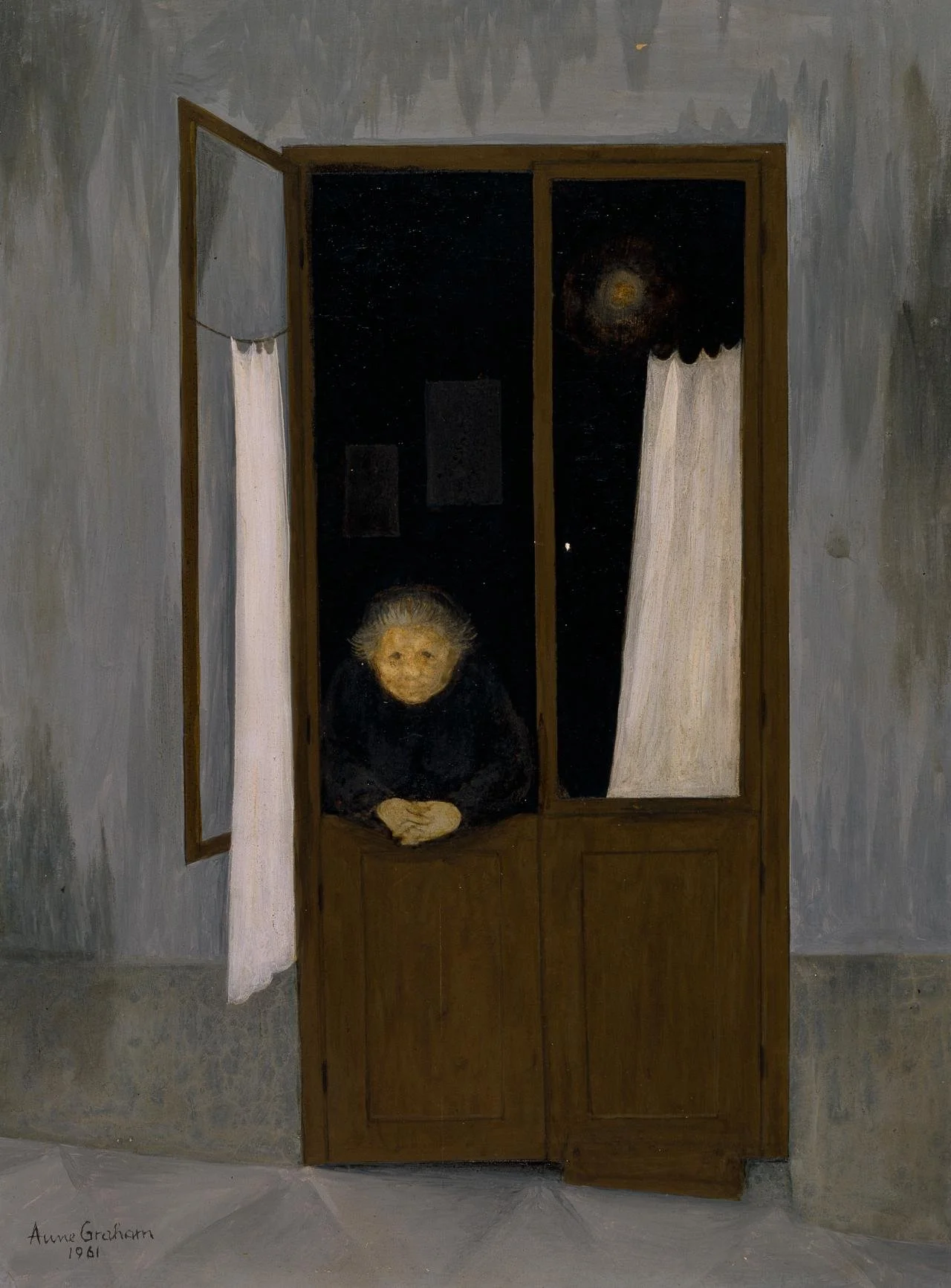  The pink curtains  1961| oil on canvas |37 x 27 cm | Collection: National Gallery of Victoria, Melbourne  